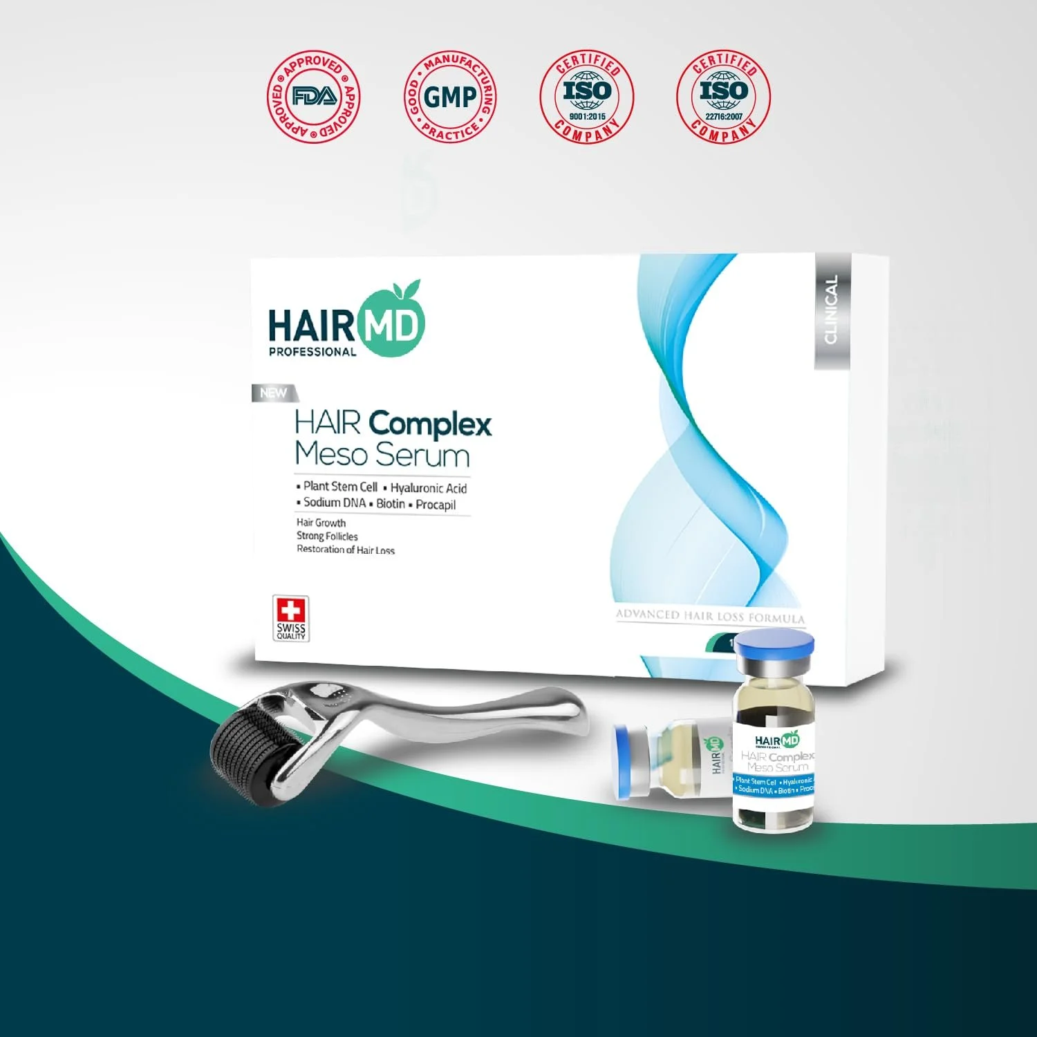 Сироватка HairMD Clinical Hair Complex + Набір ролерів для догляду за шкірою, фото №4 Сироватка HairMD Clinical Hair Complex + Набір ролерів для догляду за шкірою, фото №4