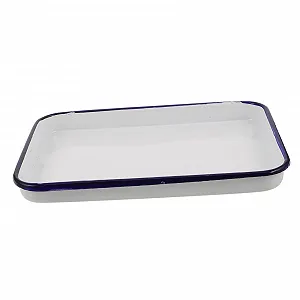Противень для запекания Cabilock эмалированный прямоугольный ретро - Фото 1
