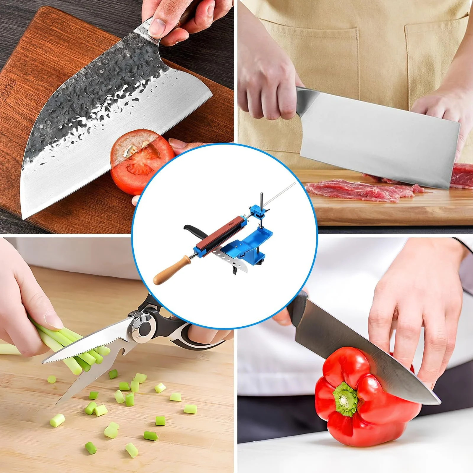 Ручна Точилка для ножів Професійна Система заточування з фіксованим кутом з 8 каменями, фото №7