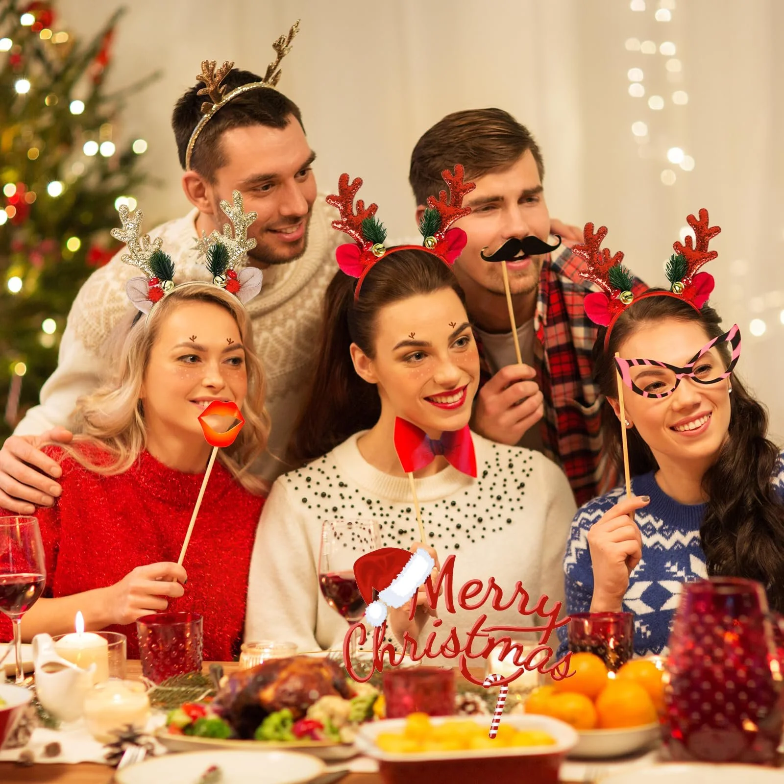 Обруч Різдвяний, Набір з 2 Різдвяних прикрас для голови, фото №5