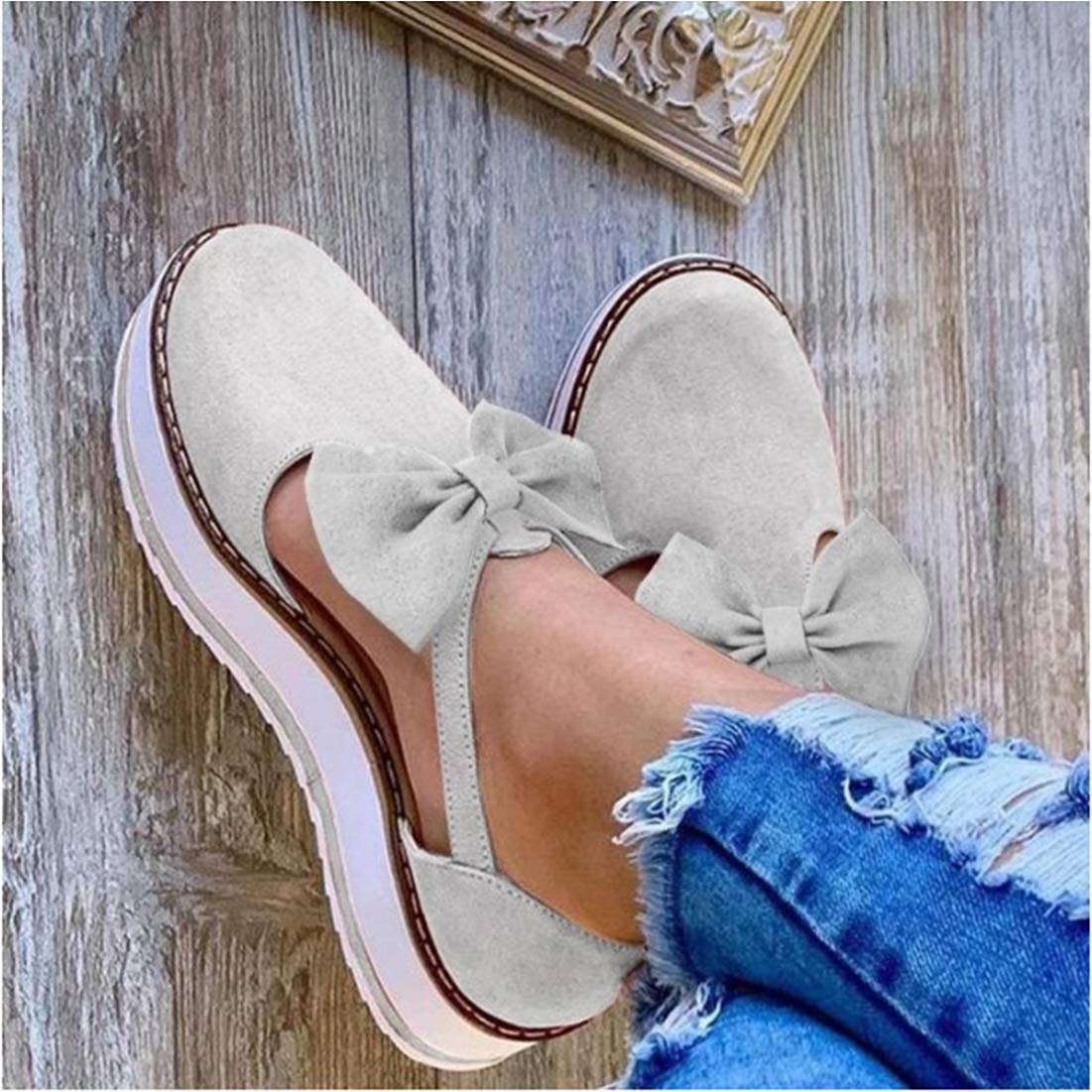 Жіночі плоскі сандалі Літні товсті на танкетці Baotou з бантом Закритий носок, фото №1 Жіночі плоскі сандалі Літні товсті на танкетці Baotou з бантом Закритий носок, фото №1