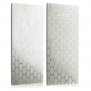 Набір алмазних точильних пластин 2 шт. 400/1000 Grit Стільникова поверхня - Фото 1