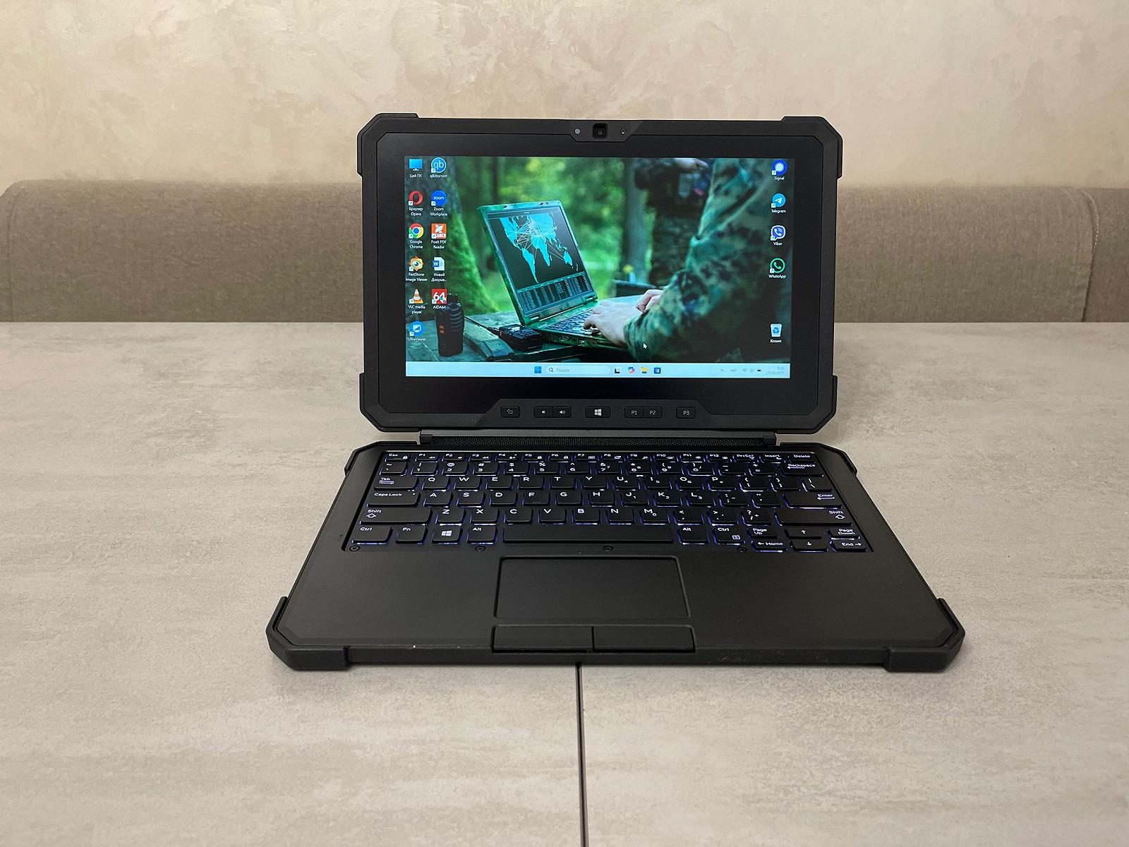 Захищений планшет Dell 7212 Rugged, 11.6" FHD, i7-7600U, 16GB, 256GB, клавіатура, стилус, фото №1