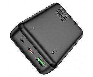 Зовнішній акумулятор Power Bank Hoco Type-C PD 20W+Quick Charge 3.0 20000 mAh J87A Black synthetic.ua - Фото 1
