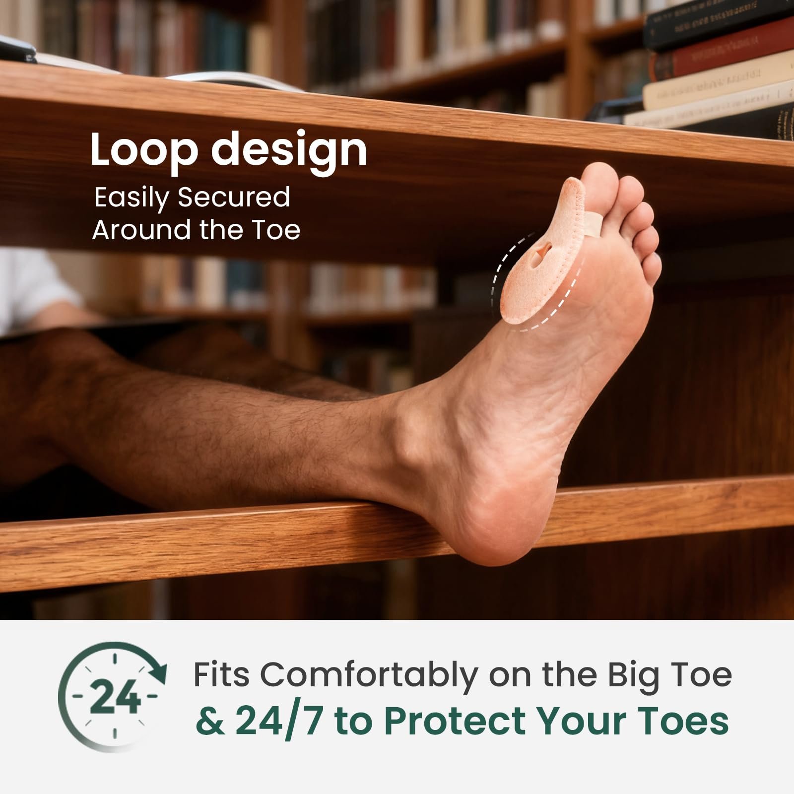 Подушечка для захисту кісточки Welnove, бежева, 6 штук в упаковці, фото №5 Подушечка для захисту кісточки Welnove, бежева, 6 штук в упаковці, фото №5