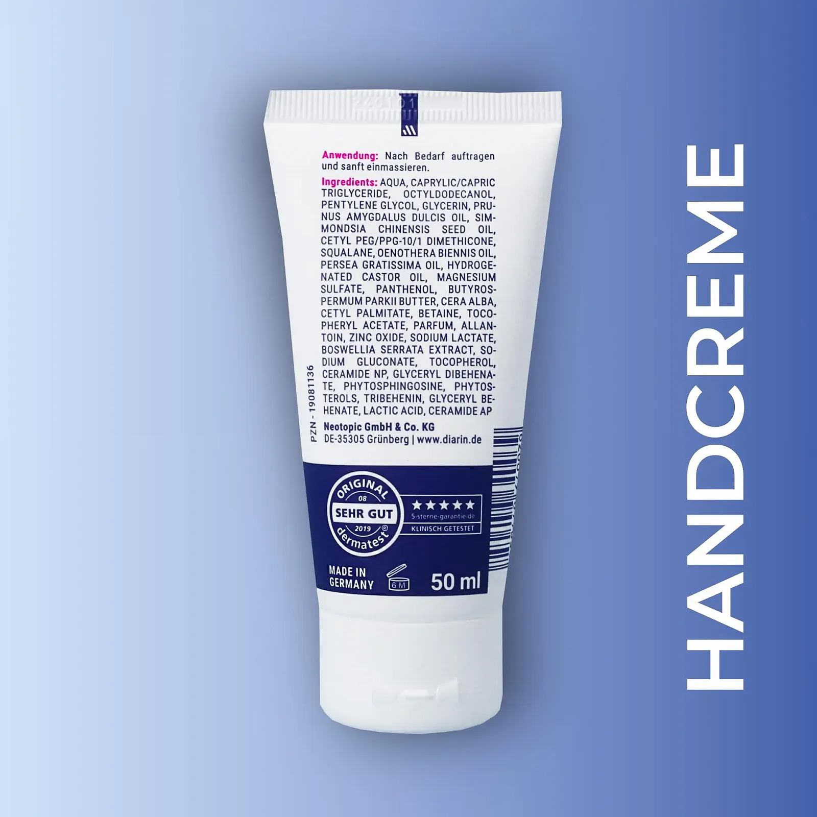 Крем для рук DIARIN 50 мл - Спеціальний медичний догляд для діабетичної шкіри, фото №2 Крем для рук DIARIN 50 мл - Спеціальний медичний догляд для діабетичної шкіри, фото №2