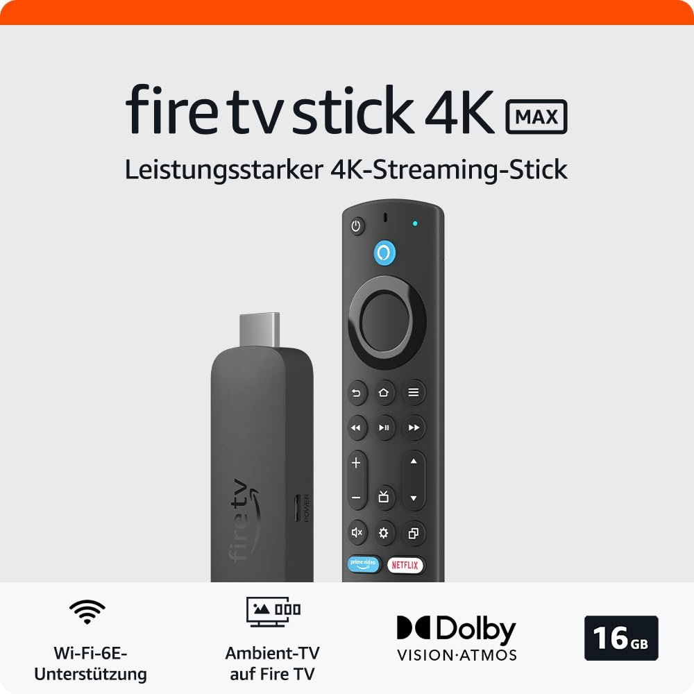 Медиаплеер Amazon Fire TV Stick 4K Max, с поддержкой Wi-Fi 6E, Ambient Experience, фото №1