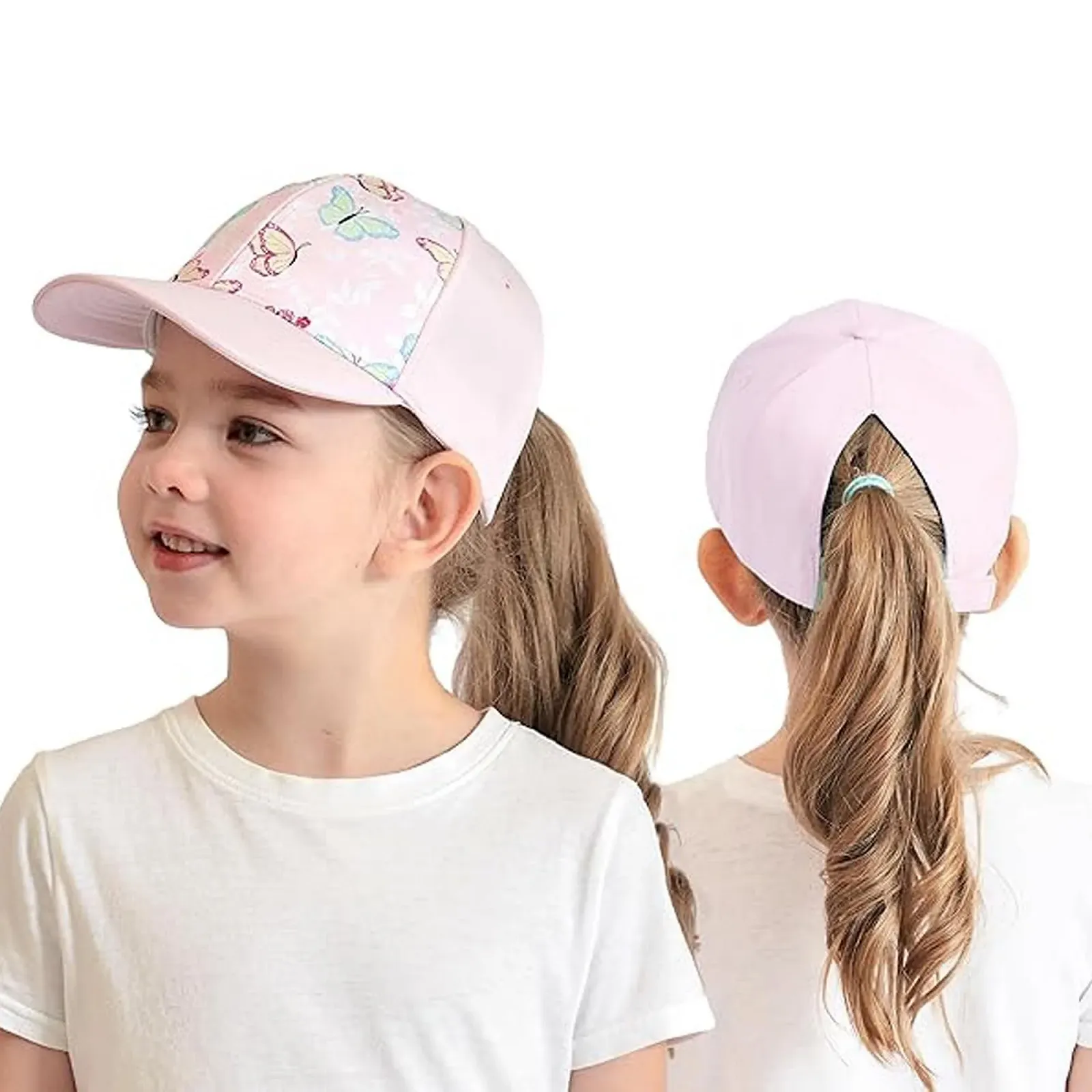 Бейсболка дитяча з отвором для хвоста для дівчаток та хлопчиків сонцезахисна UPF 50+, фото №1