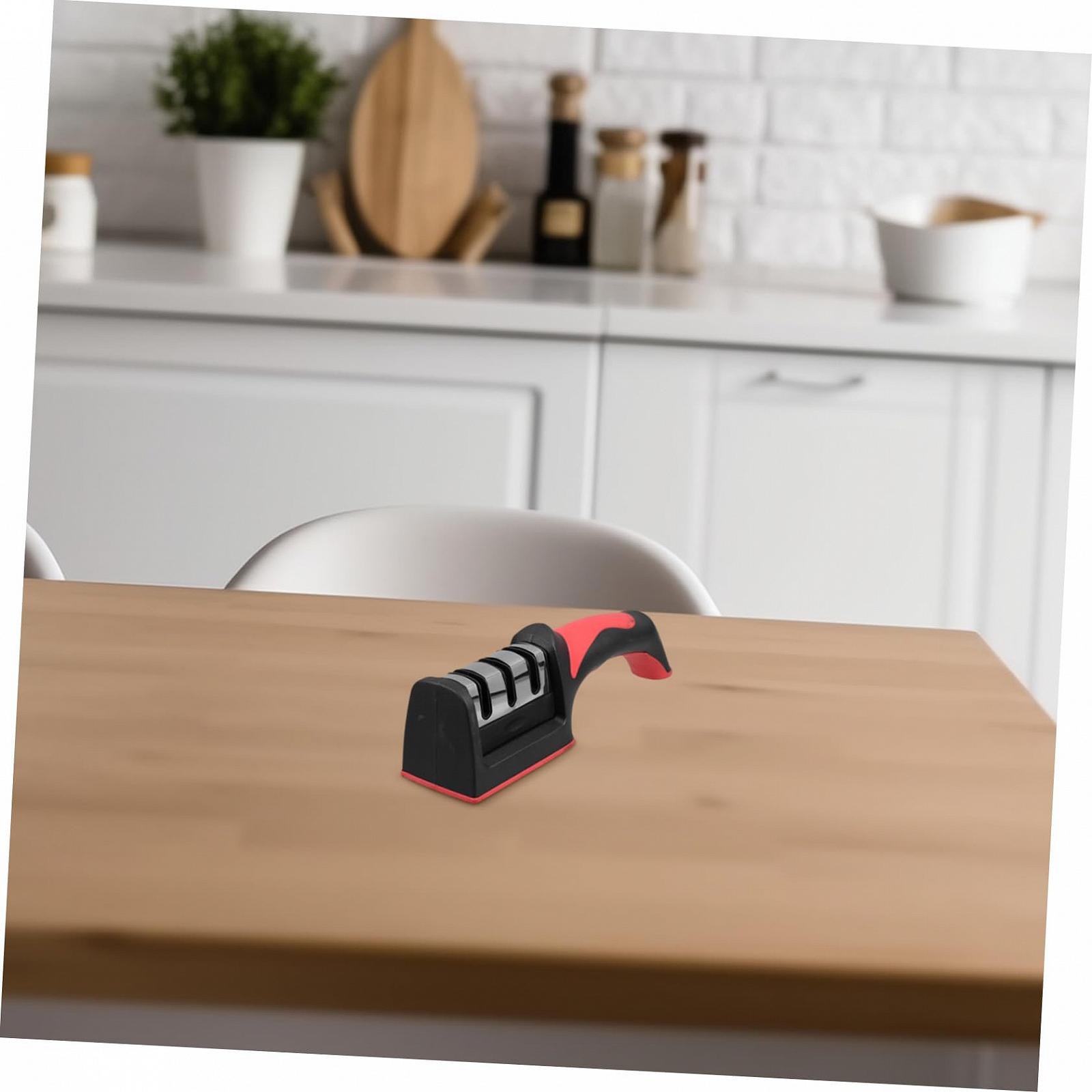 Точилка для ножів Zerodeko ручна нержавіюча сталь Чорна, фото №6