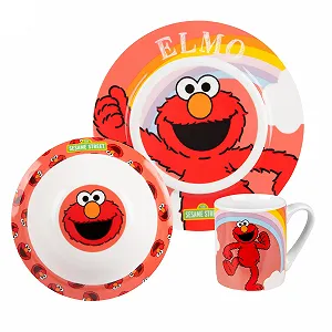 Детский набор для завтрака United Labels Elmo с Элмо, фарфоровый, 3 предмета - Фото 1