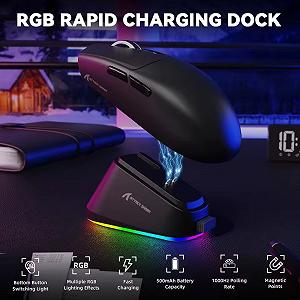 Миша Attack Shark G3Pro Black 25000DPI PAM3311 Wireless Bluetooth із зарядною базою ціна на synthetic.ua - Фото 1 Миша Attack Shark G3Pro Black 25000DPI PAM3311 Wireless Bluetooth із зарядною базою synthetic.ua - Фото 1