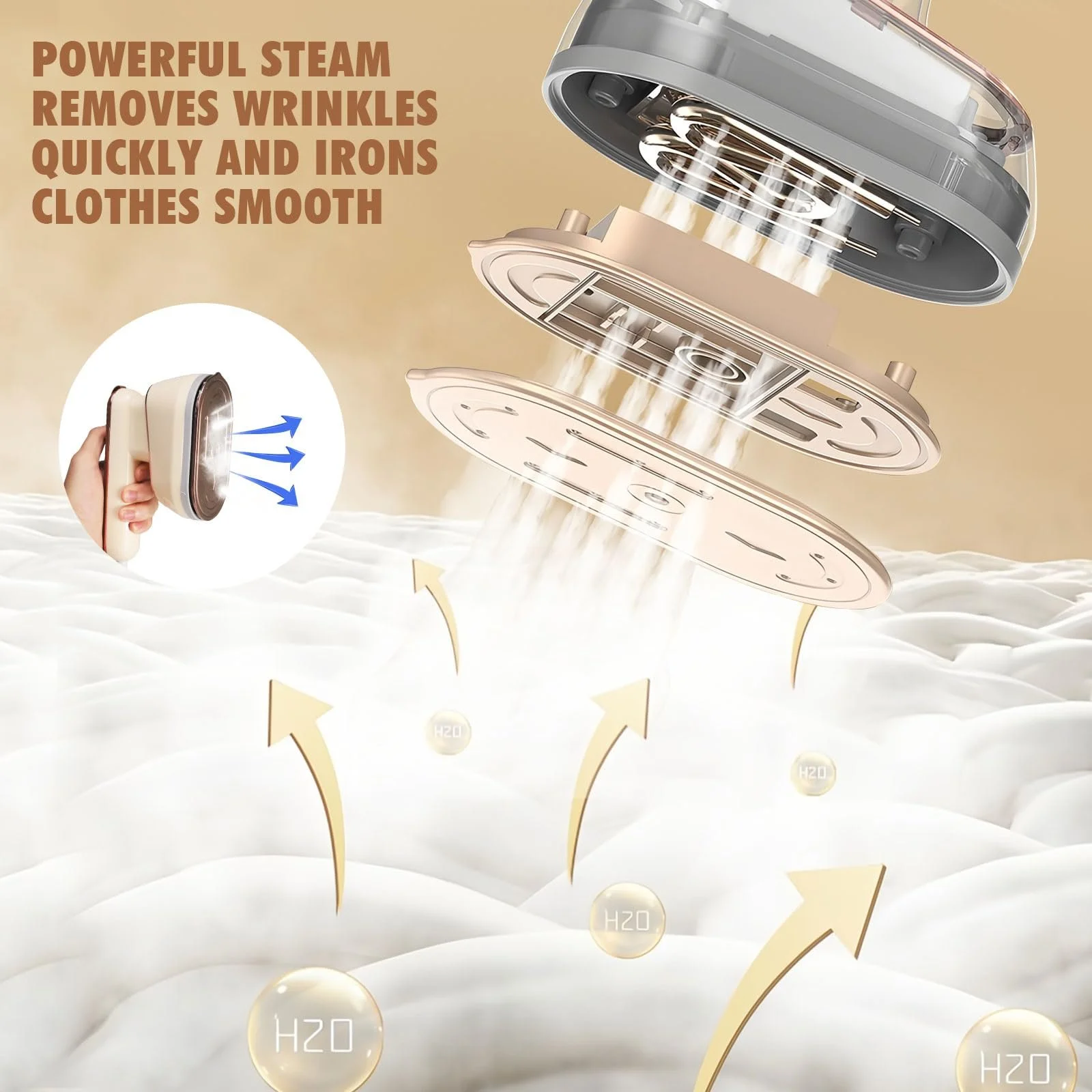 Мини-паровой утюг 800 W 10 S Fast Heating, фото №3