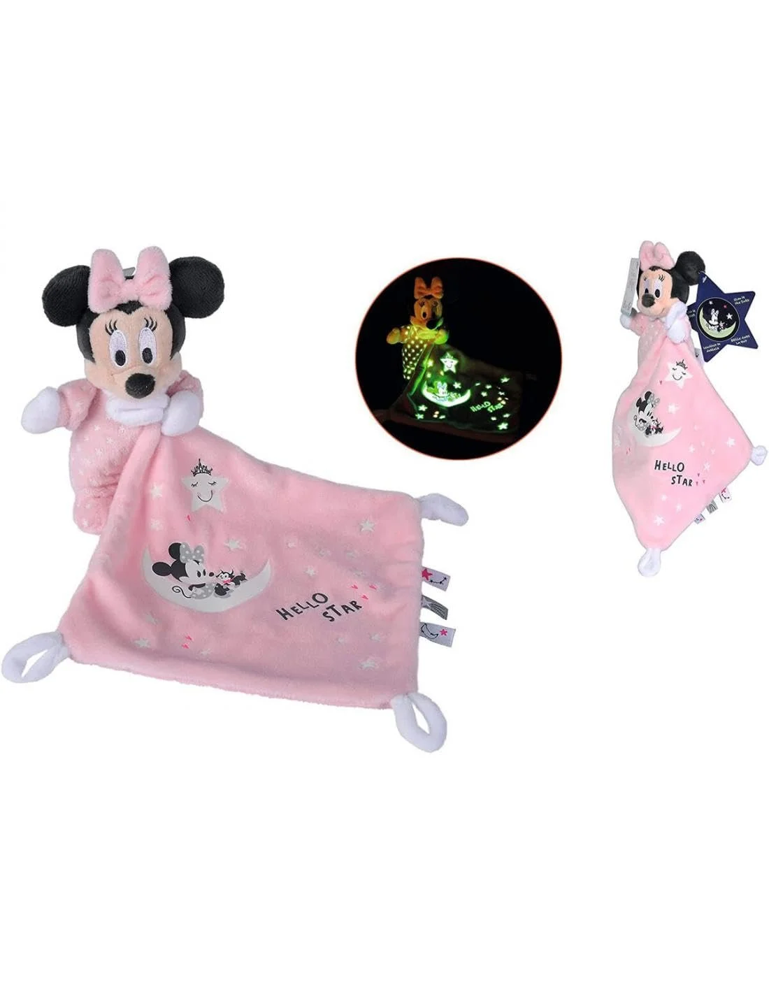 Плюшева іграшка Simba Disney Мінні Комфортер, що світиться в темряві, Міккі Маус, Рожевий, фото №3