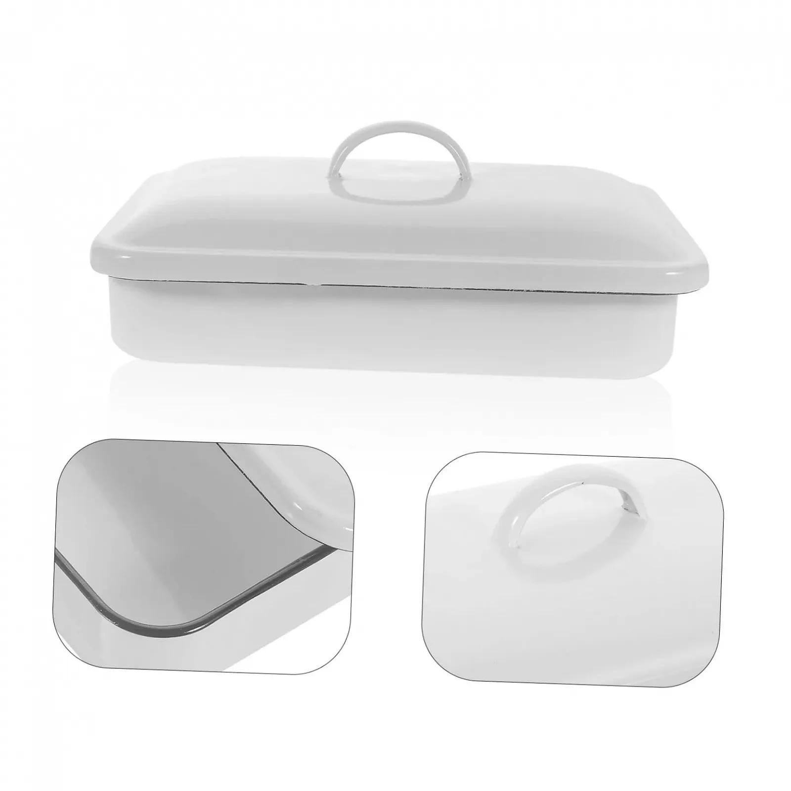 Форма для запекания Roti эмалированная с решеткой и крышкой белая, фото №8 Форма для запекания Roti эмалированная с решеткой и крышкой белая, фото №8