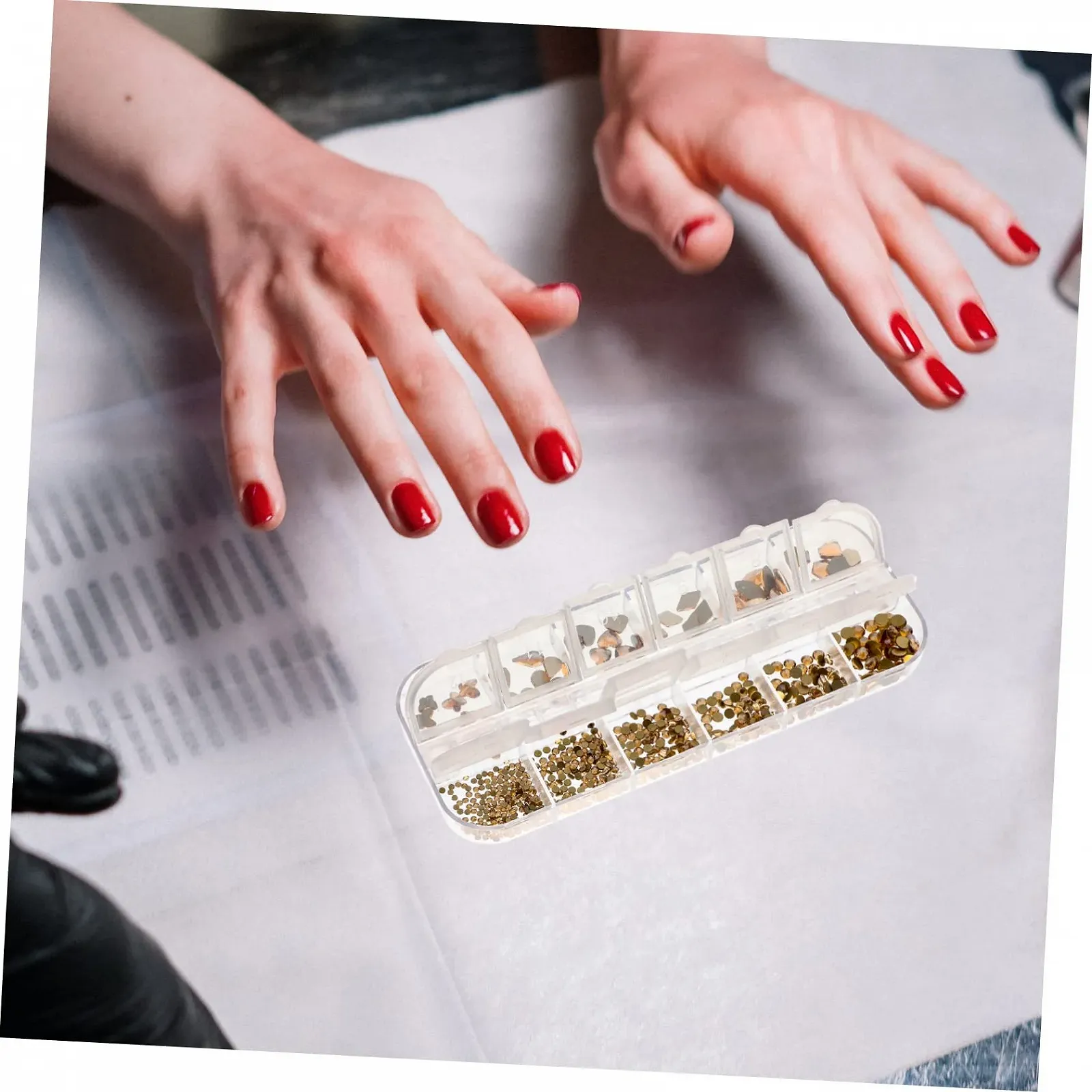 12 шт. Маникюрные бриллианты Необычная форма Плоские стразы для ногтей Украшение для ногтей Маникюрный орнамент Блестящий для ногтей, фото №9