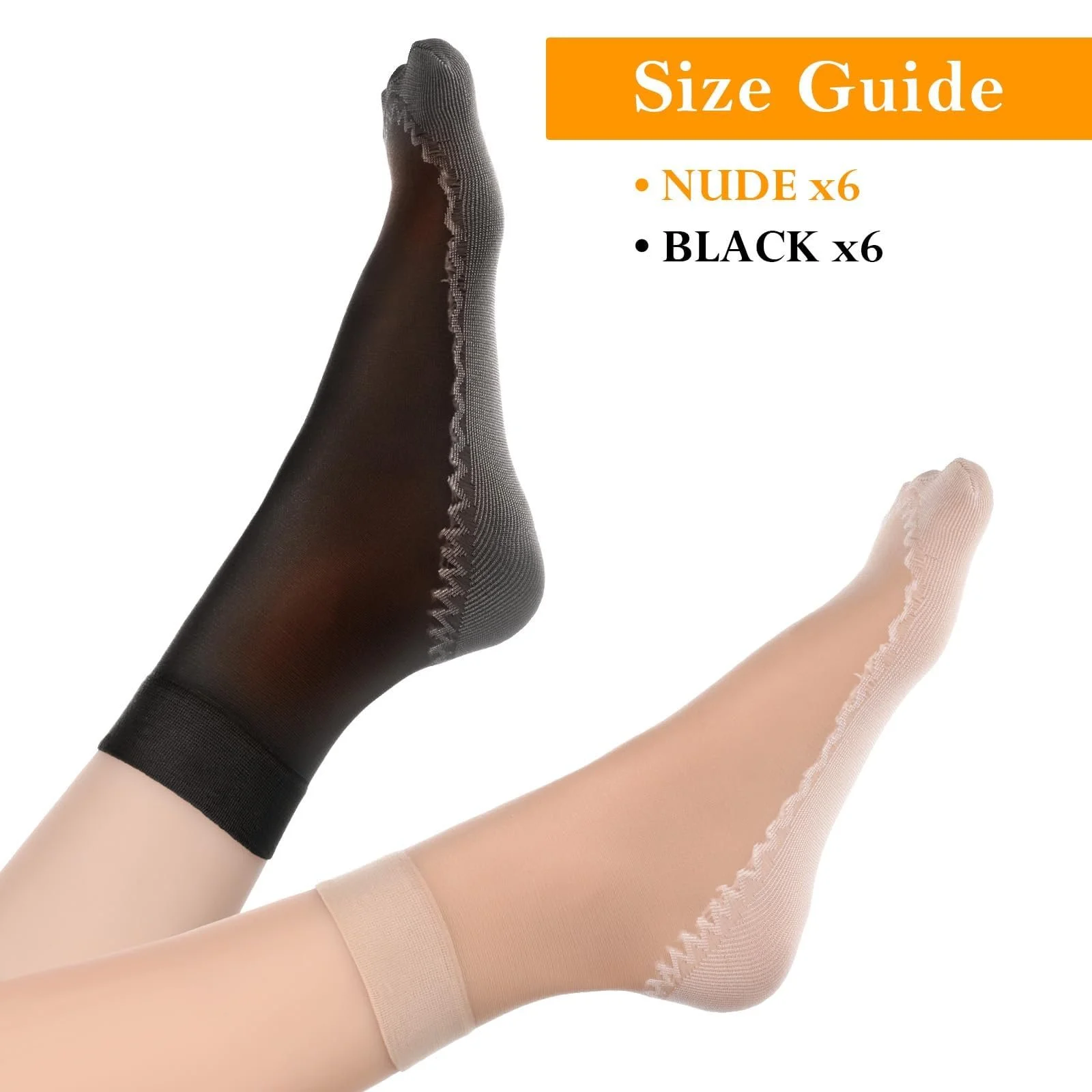 Шкарпетки з нейлону Жіночі шовковисті, 12 пар, фото №2