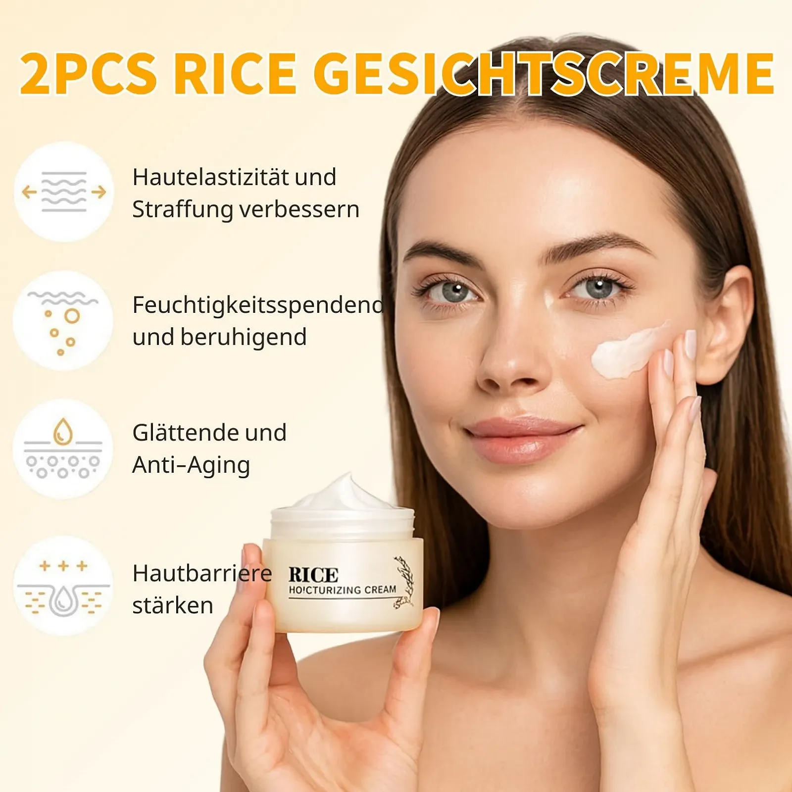 Крем для обличчя Rice Ceramide розгладжувальний антивіковий для сухої шкіри набір 2 шт, фото №2 Крем для обличчя Rice Ceramide розгладжувальний антивіковий для сухої шкіри набір 2 шт, фото №2