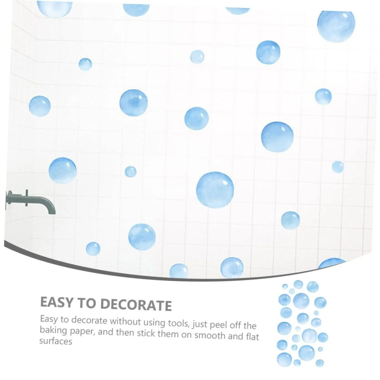 Наклейки на стену UPKOCH Пузырьки самоклеящиеся, фото №8