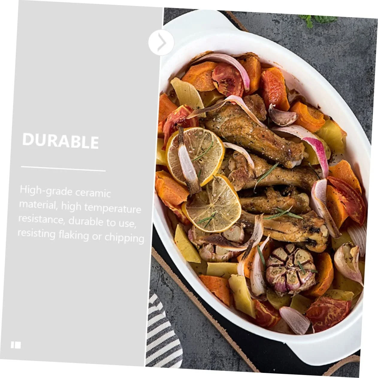 Форма для запікання SOLUSTRE Овальна з двома ручками Керамічна Антипригарна, фото №9