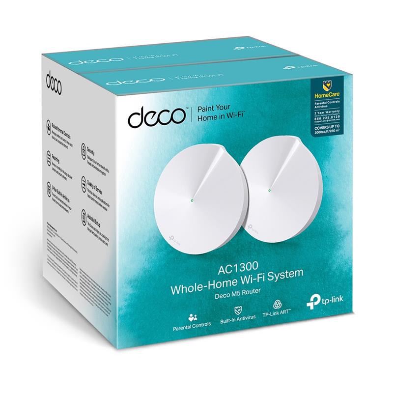 WiFi Mesh система TP-Link Deco M5 2-pack AC1300 2xGE LAN/WAN Bluetooth MU-Mimo 4 антени 2-pack, фото №4