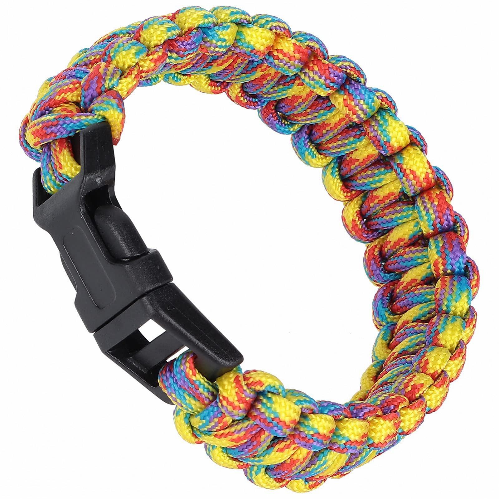 Браслет Paracord Survival, плетений з парашутного шнура, 24 см, фото №1