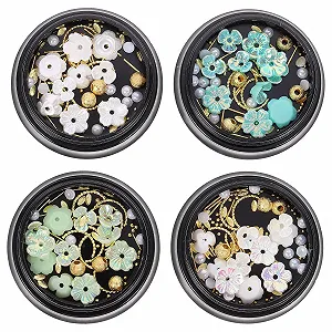 Квіти-підвіски 4шт Прикраса для нігтів - Фото 1