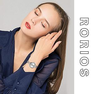 Женские часы RORIOS Кварцевые Аналоговые Часы-браслет с имитацией бриллиантов synthetic.ua - Фото 1