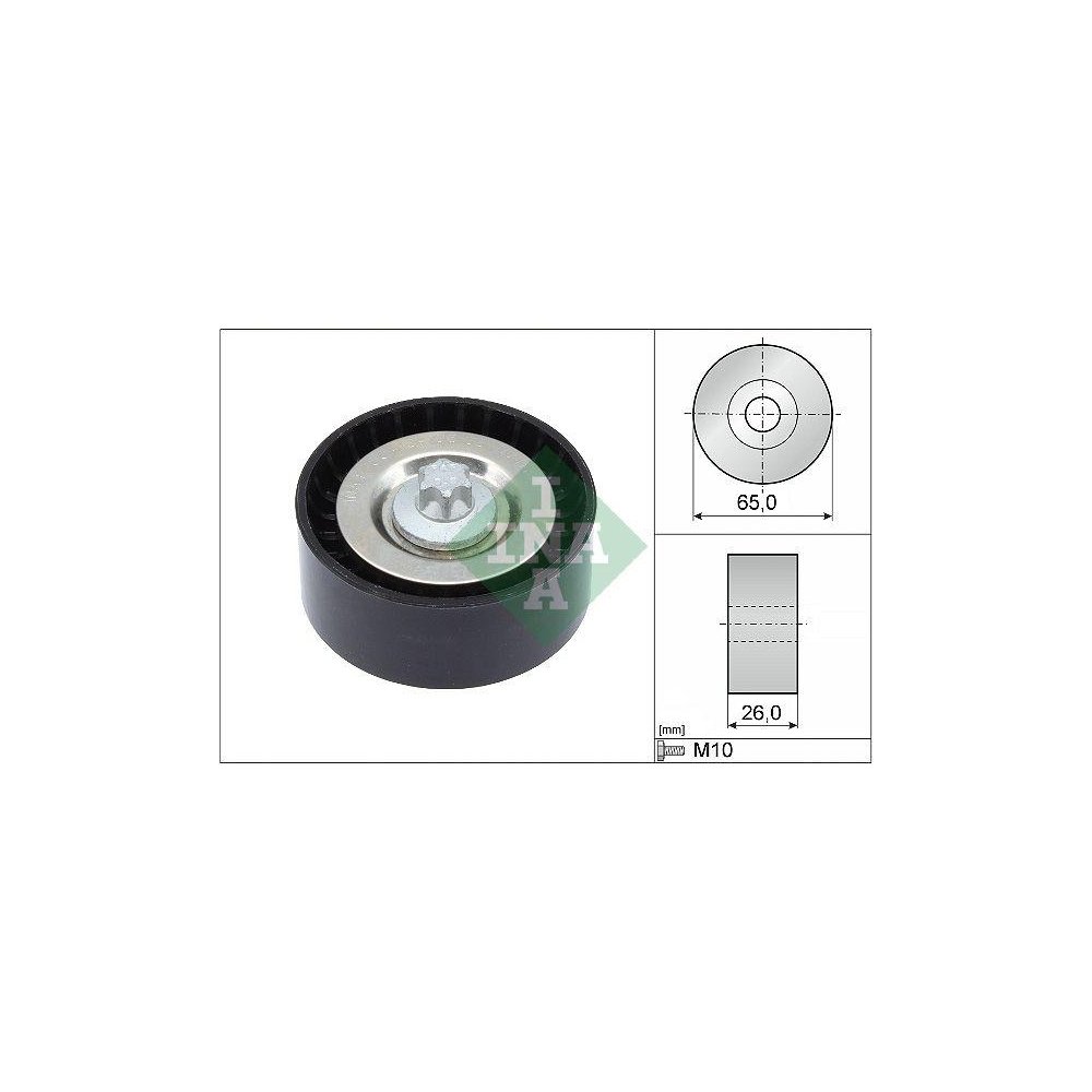 Ролик обвідний/напрямний, поліклиновий ремінь INA 532 0570 10 для CHRYSLER, фото №1