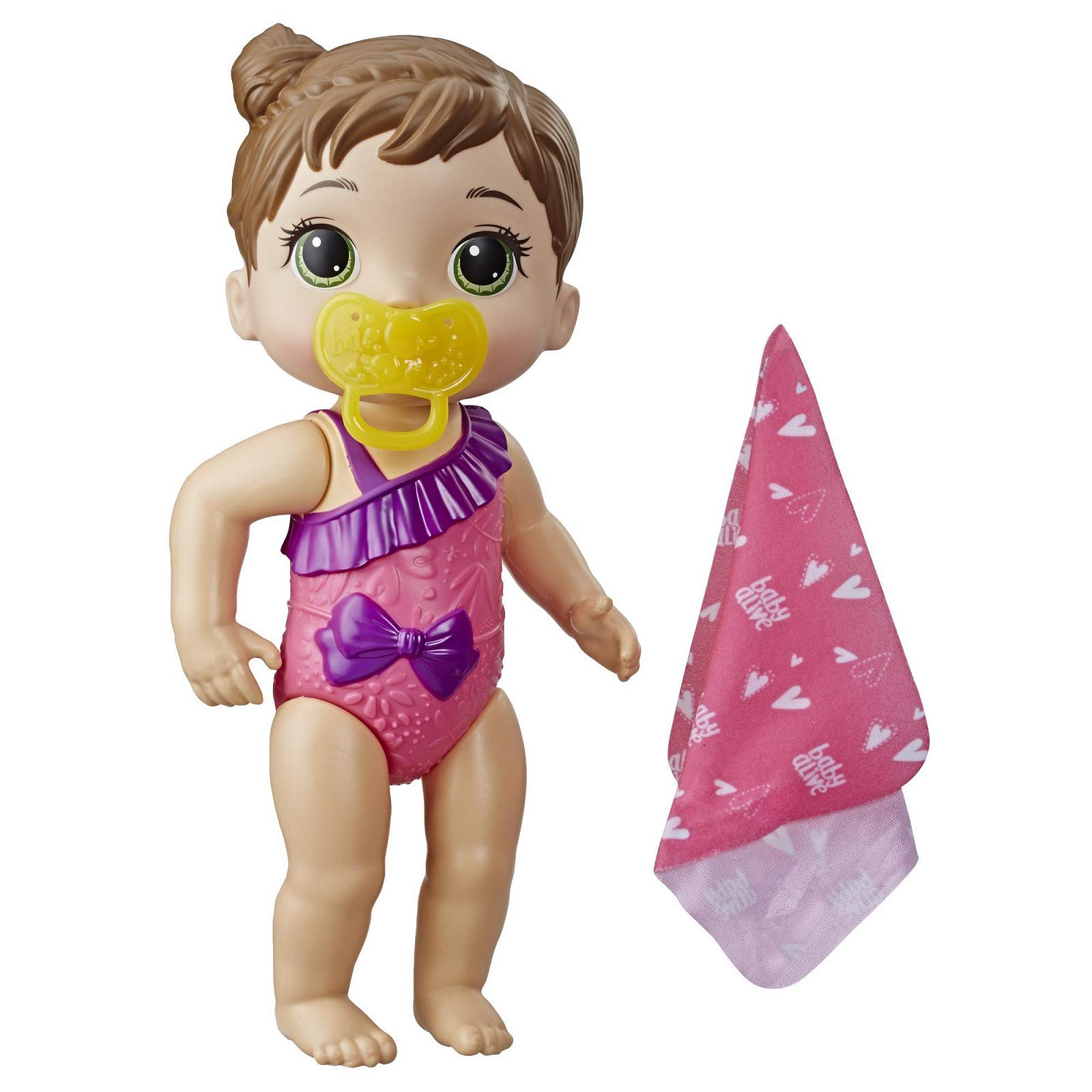Кукла Hasbro Baby Alive Splash'n Snuggle Baby с аксессуарами для игры в воде Коричневые волосы, фото №2