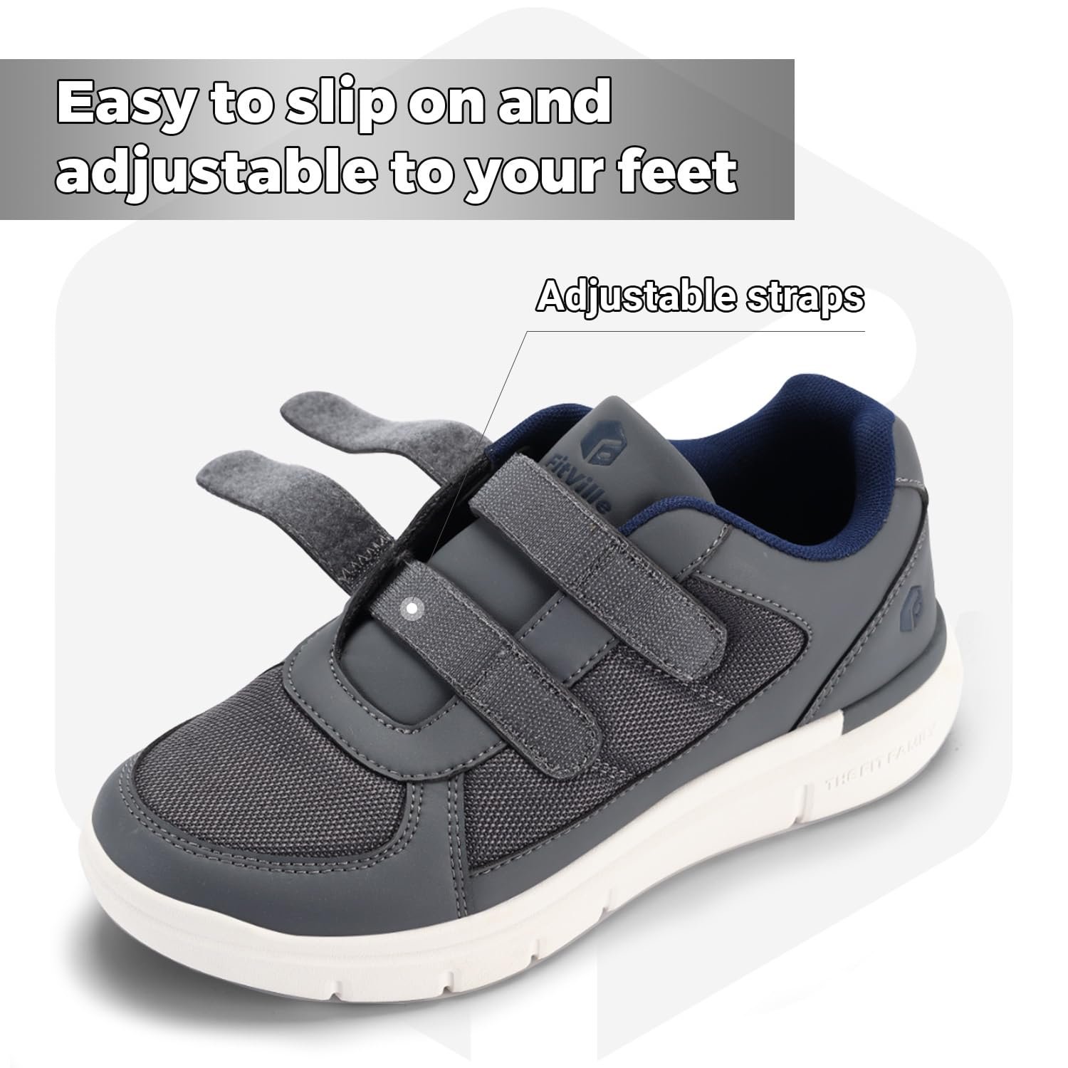 Кросівки FitVille Easytop Duo Strap Shoes V3 Extra Wide, фото №2