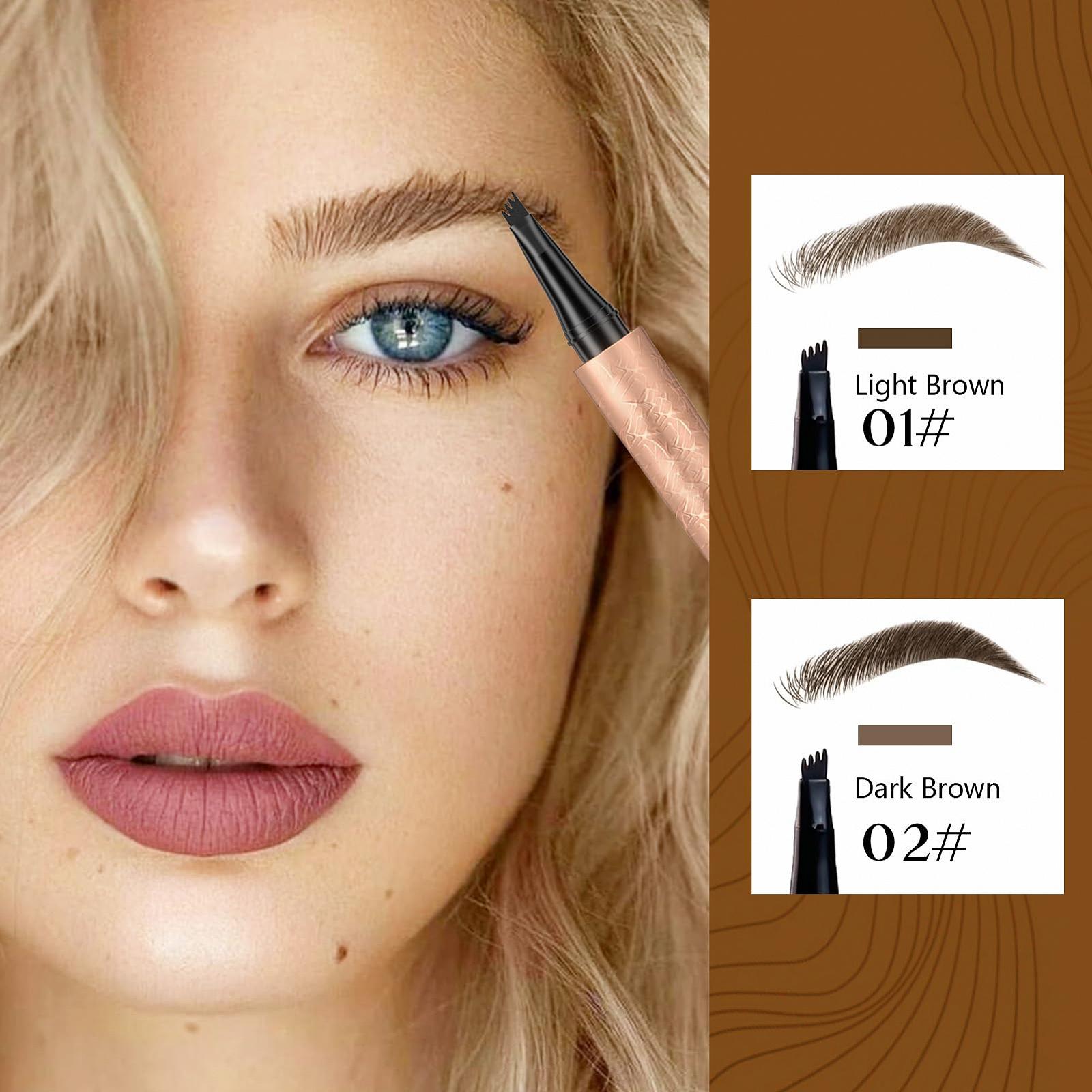 Олівець для брів LEWBDF Waterproof 3D Microblading Magic Eyebrow Pencil 4 Fork Tip Applicator 2 шт, фото №4