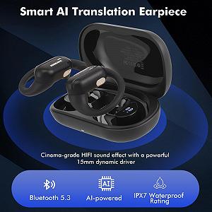 Наушники-переводчики AI, устройство для перевода на 164 языках с приложением, наушники AI для голосового перевода в реальном времени, для iOS и Android, для путешествий и бизнеса synthetic.ua - Фото 1