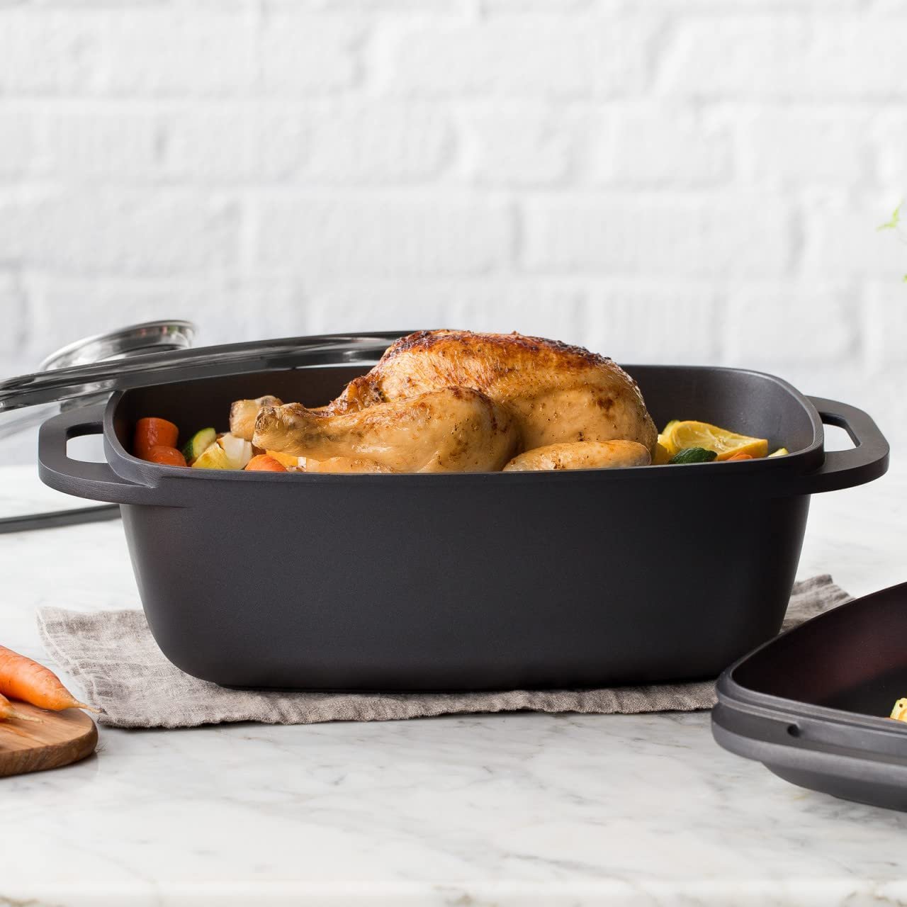 Жаровня из литого алюминия K & G с тефлоновым покрытием и арома-ручкой 240 °C, фото №4 Жаровня из литого алюминия K & G с тефлоновым покрытием и арома-ручкой 240 °C, фото №4