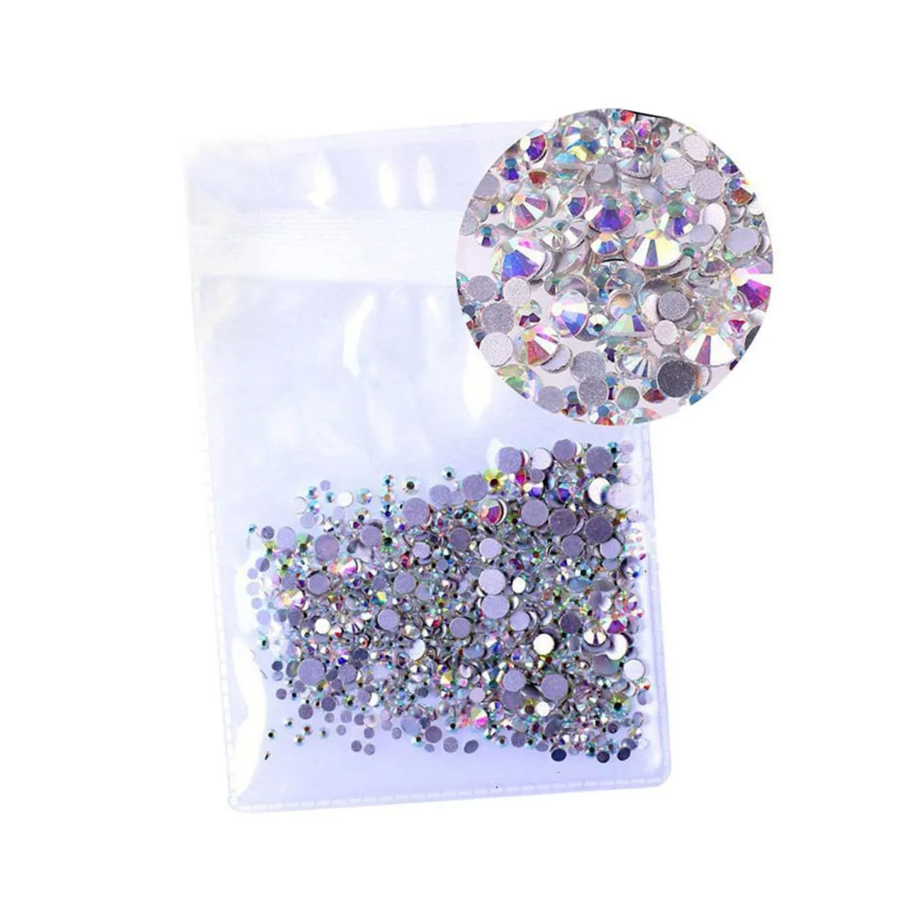 Стразы для ногтей Coheali Crystal Ab, 1440 шт., смешанные, плоские, для УФ-геля, акриловых ногтей, лака, изготовления ювелирных изделий, декоративные, фото №1