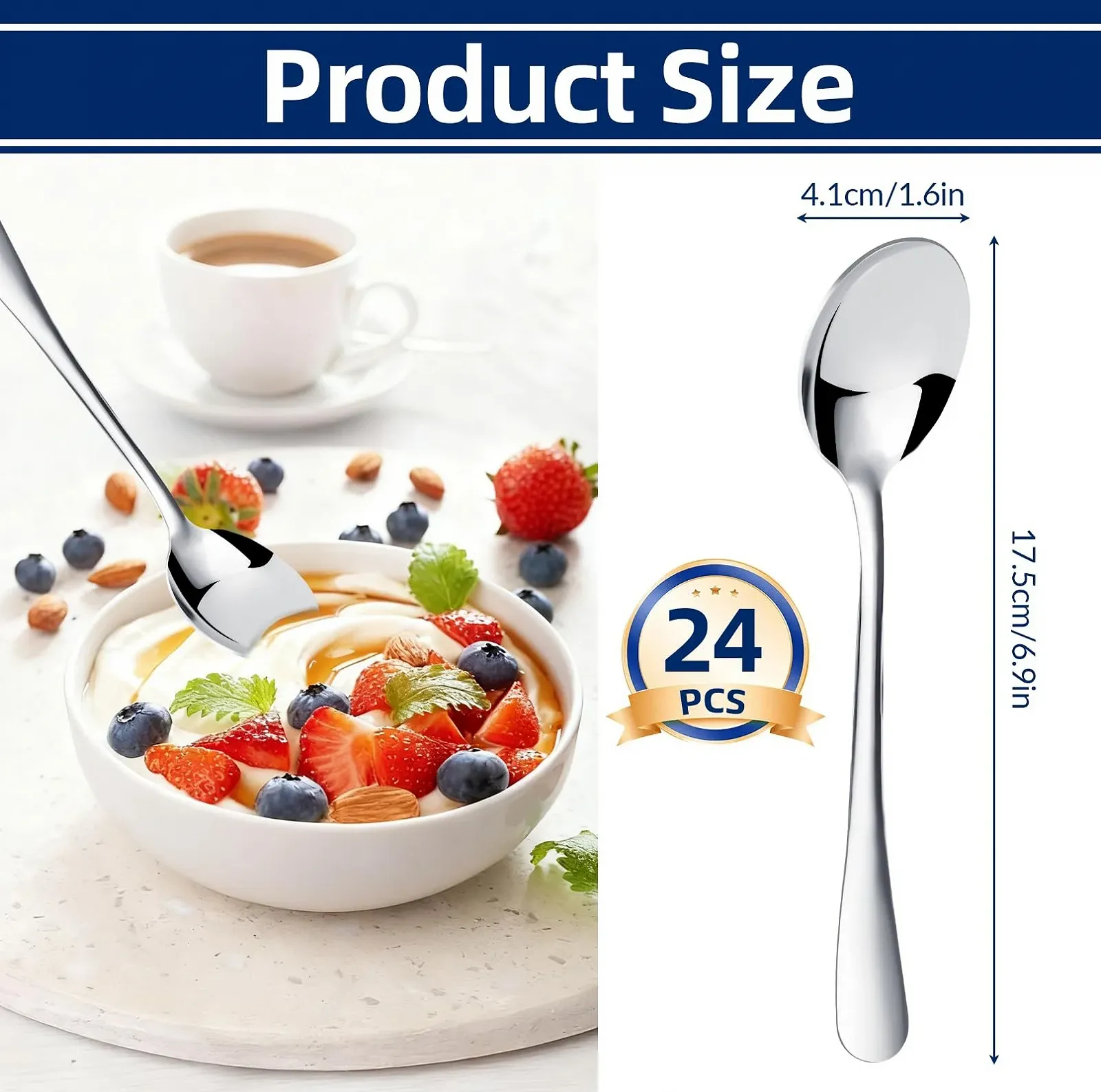 Ложка кофейная 24шт, фото №2