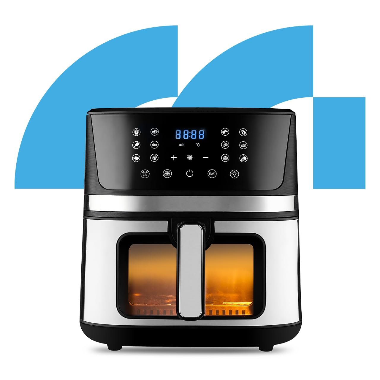 Мультипіч MalTec AirFryer1800W-7L 7 л 12 програм LED-екран Чорний, фото №7 Мультипіч MalTec AirFryer1800W-7L 7 л 12 програм LED-екран Чорний, фото №7