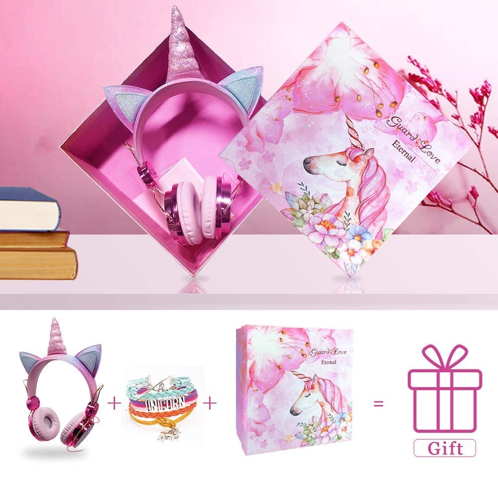 Наушники JYPS Kids Unicorn Over-Ear 85dB Limited Volume Rainbow Unicorn с микрофоном, фото №2