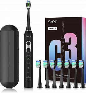 Електрична звукова зубна щітка YUNCHI C3 5 режимів Чорна - Фото 1