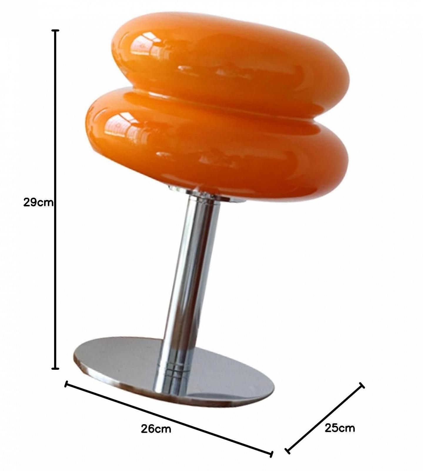 Настільна лампа Кришталева у формі торта USB Помаранчева, фото №9