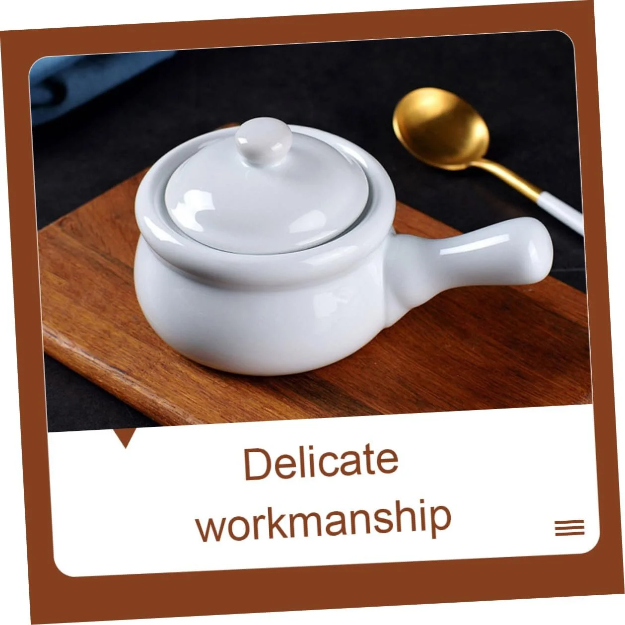 Кастрюля для запекания керамическая с крышкой маленькая толстостенная для супа и тушения, фото №8