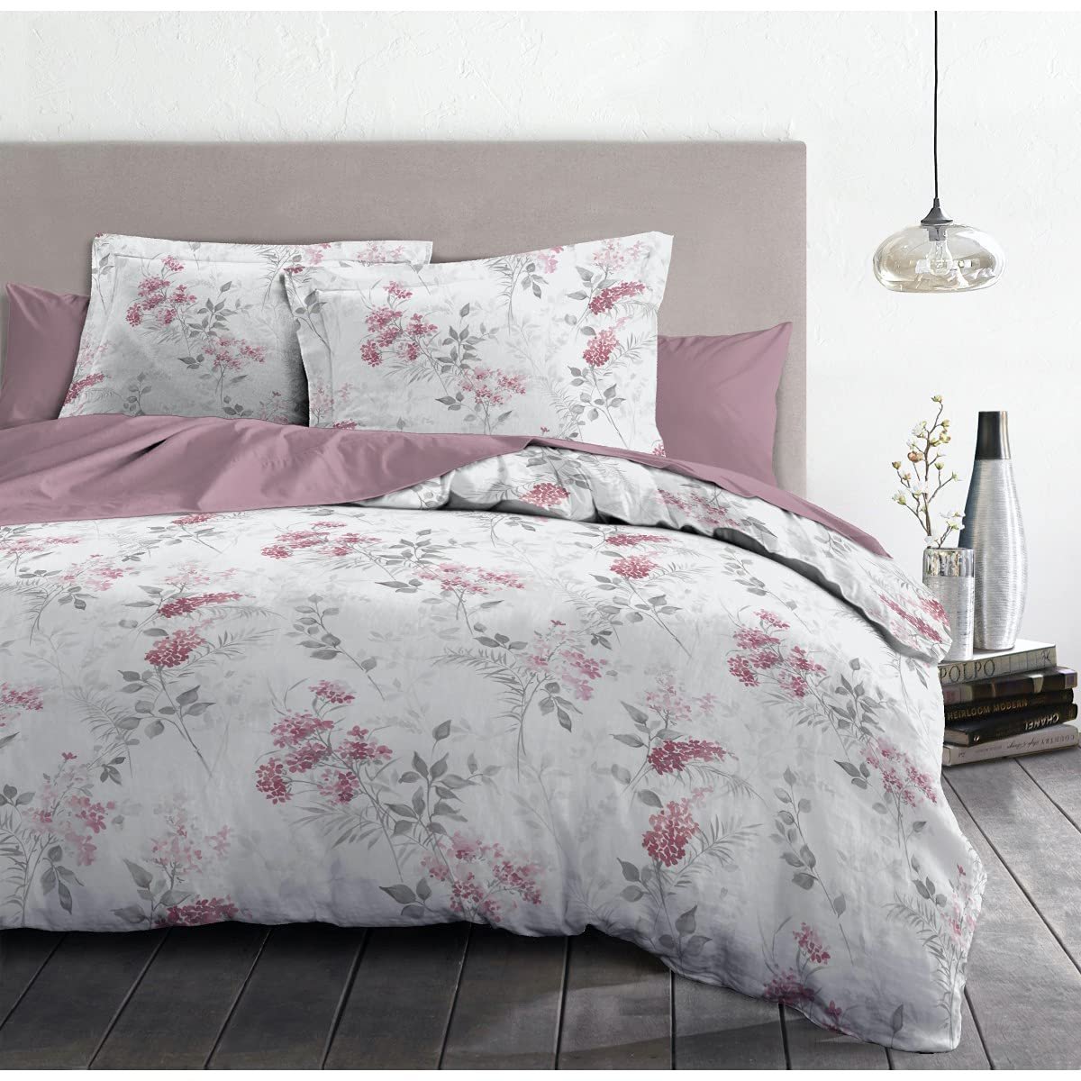 Підковдра Home Linge Passion Двоспальний 240 x 260 см Pompadour Білий та Пильно-рожевий, фото №1