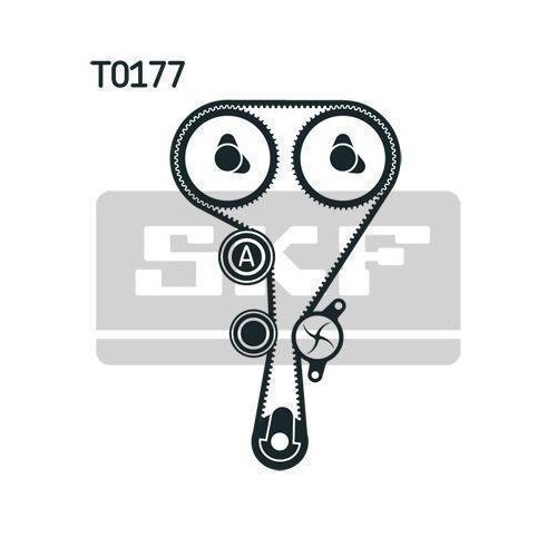 Водяна помпа та комплект ременя ГРМ SKF VKMC 06104 для MITSUBISHI NISSAN OPEL RENAULT, фото №2