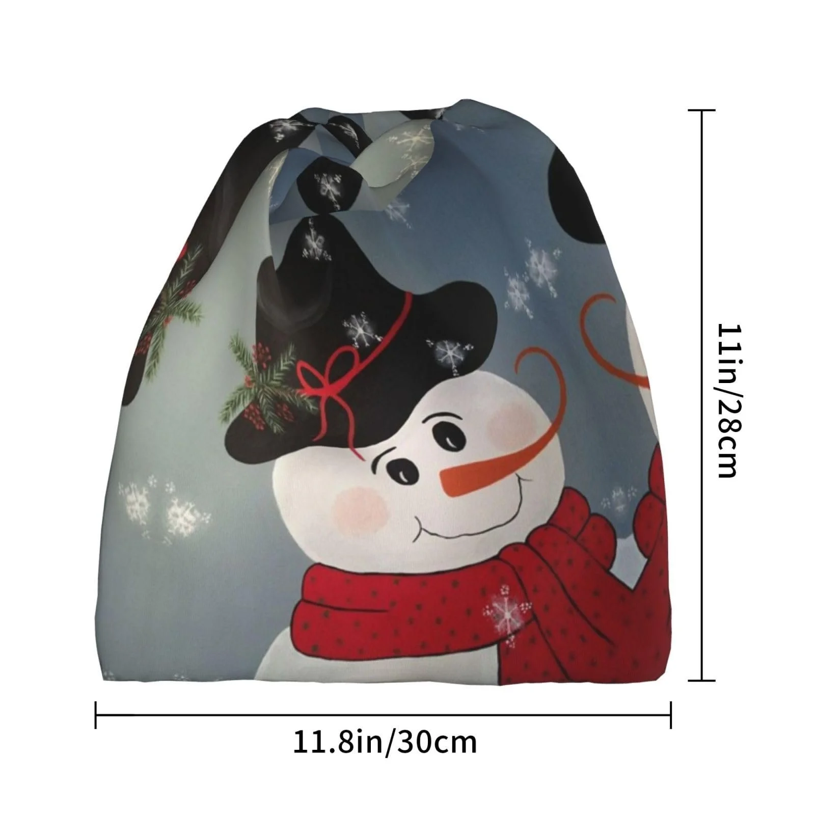 Универсальная шапка-бини ESASAM с милым принтом снежной девочки, фото №3