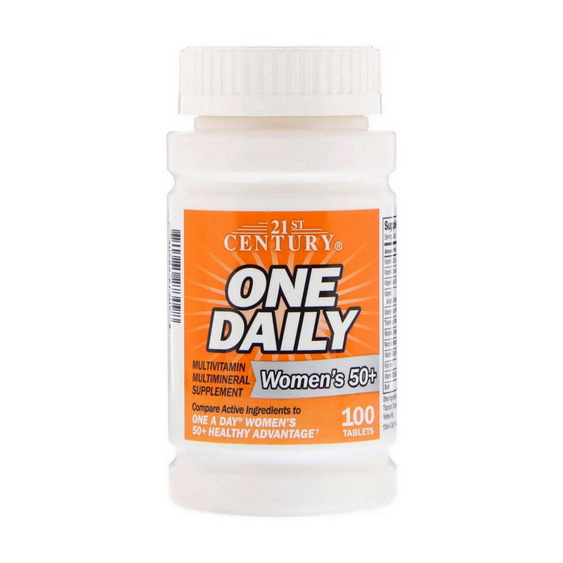 Мультивитамины и минералы для женщин 21st Century One Daily Woman's 50 Multivitamin Multimineral 100 Tablets, фото №1