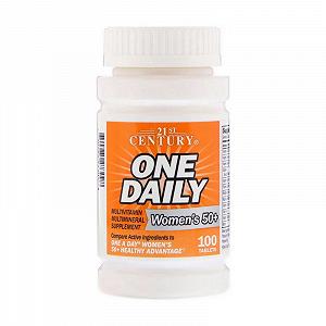 Мультивитамины и минералы для женщин 21st Century One Daily Woman's 50 Multivitamin Multimineral 100 Tablets - Фото 1