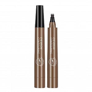 Олівець Microblading Pen Водостійкий з 4 вилчастими кінчиками для брів Рідкий Олівець стійкий для мікроблейдингу Макіяж для брів - Фото 1