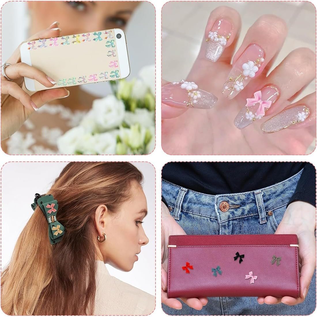 3D Украшения для ногтей 240 штук, набор для украшения ногтей, красочные шлифовальные аксессуары для ногтей, милые смоляные стразы для ногтей для искусства и украшения ногтей, фото №6