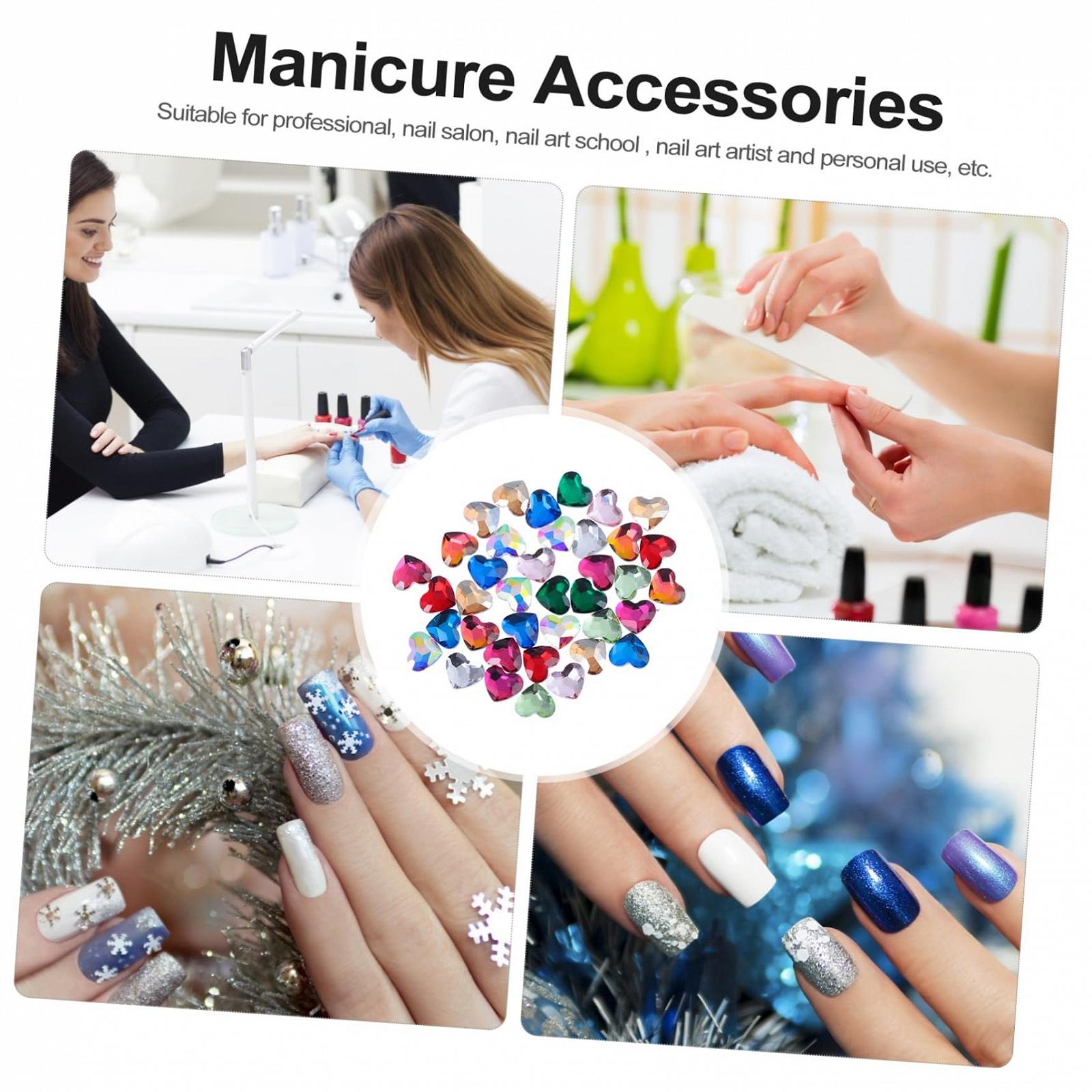 Стрази для нігтів Ipetboom у формі серця, 50 шт., фото №6