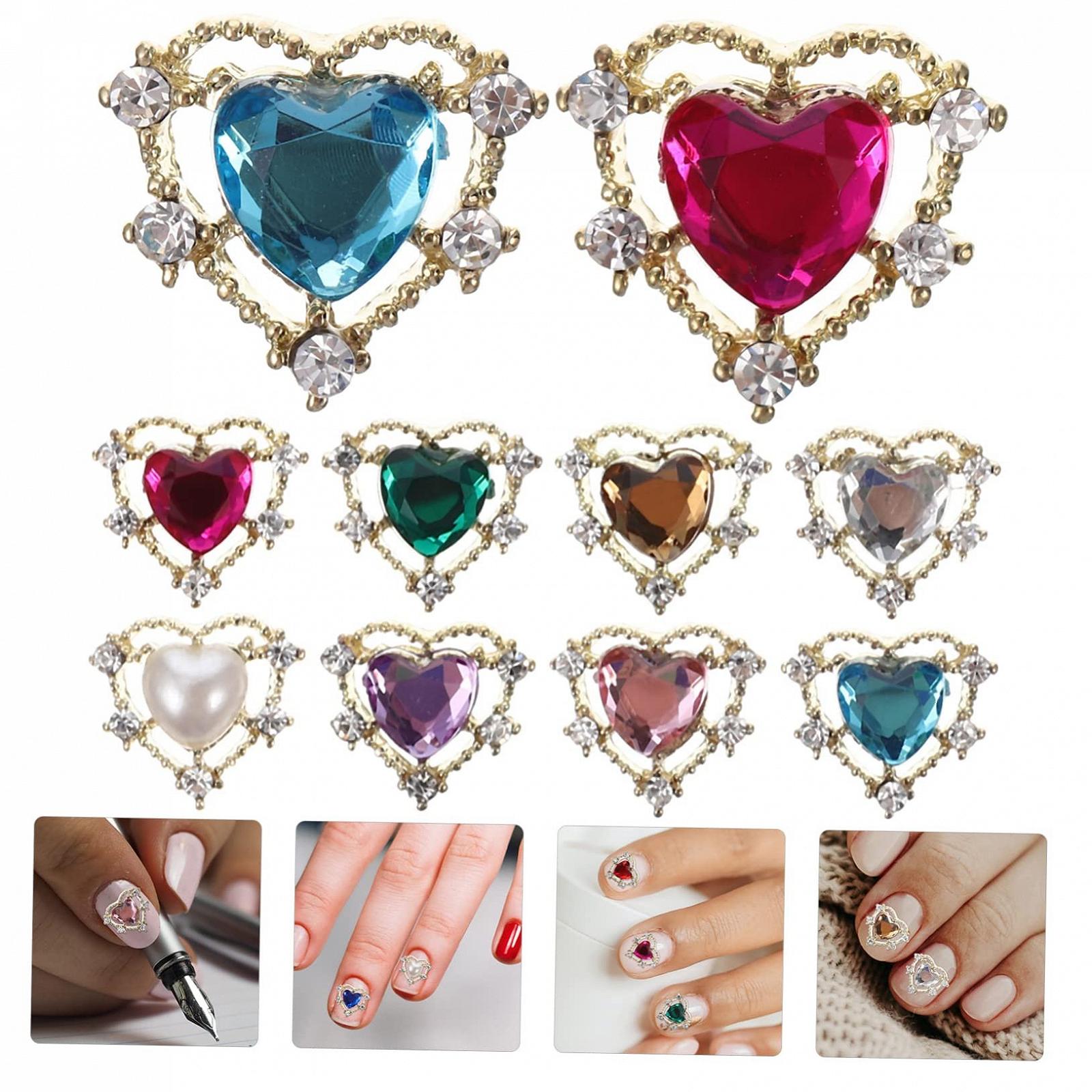 Стразы для ногтей WOONEKY 3 Набора Цинковый сплав Акриловые декоративные шармы 10 шт * 3, фото №5