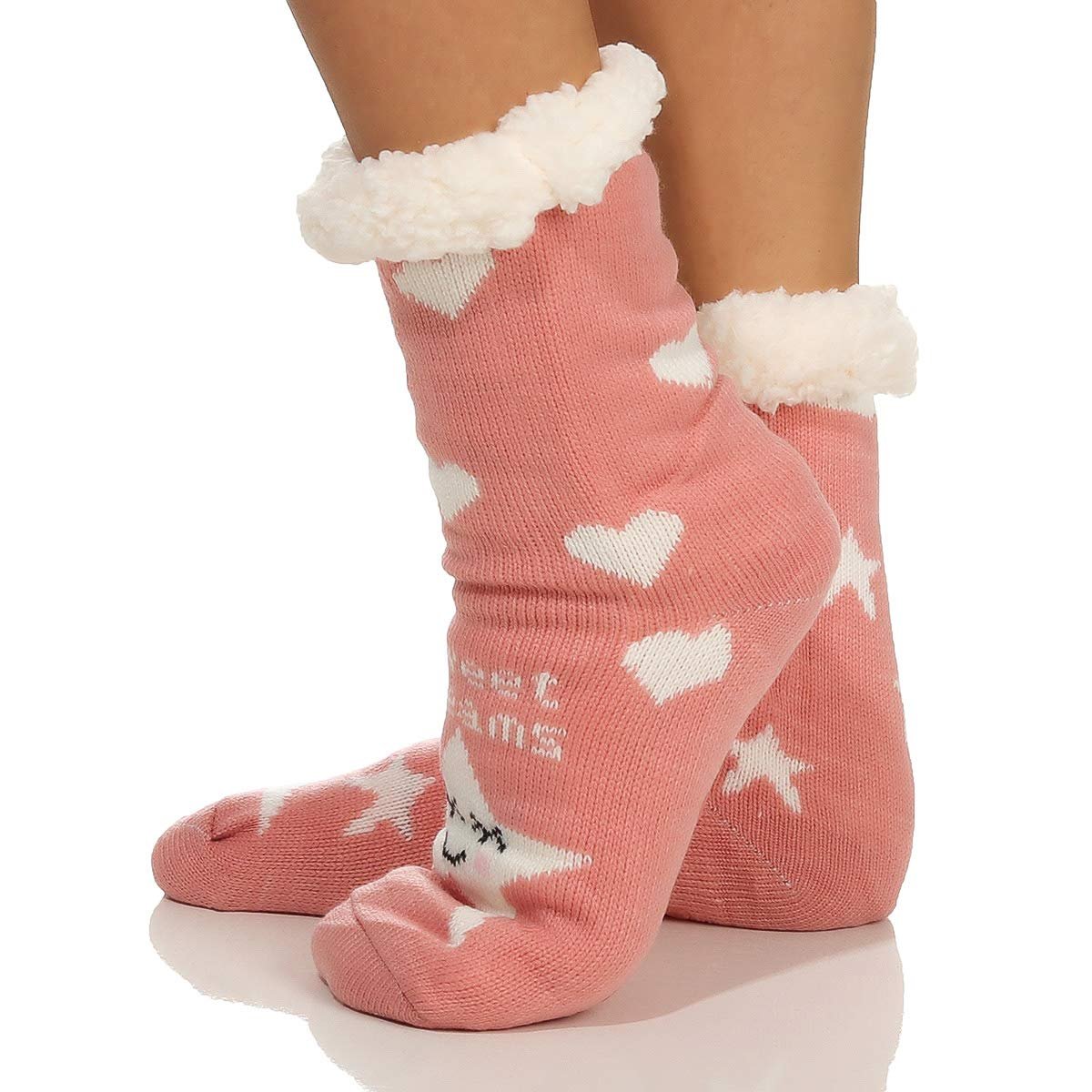 Шкарпетки-капці Cleostyle CL 0267 Fluffy Cottage ABS з хутром Teddy, фото №2